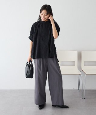 CRAFT STANDARD BOUTIQUE ナチュラルワッシャーブラウス【WEB限定カラー有り】 Black