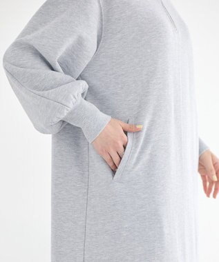 earth music&ecology レイヤーヘムワンピース Gray Mixture