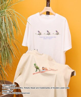 AMERICAN HOLIC 【TOY STORY】ヴィンテージ加工グラフィックTシャツ Off White