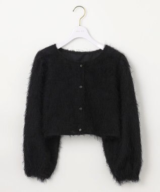 ANY SIS 【洗える】カットジャカード 羽織 ブラック