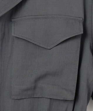 uncrave ドレープツイル ミリタリー ジャケット ブルーグレー