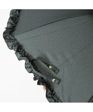 UNBILLION カシュネ cachenez / 【晴雨兼用】【日傘】 シャンプレーフリルトップレス折りたたみ傘 グリーン