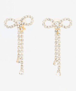 組曲 【好評につき追加販売】ダイヤレーンリボンイヤリング ゴールド系