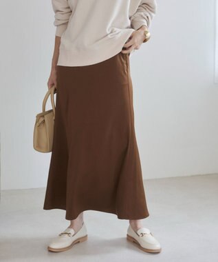WEGO 【ANGIE VINTAGE】サテンマーメイドスカート ブラウン