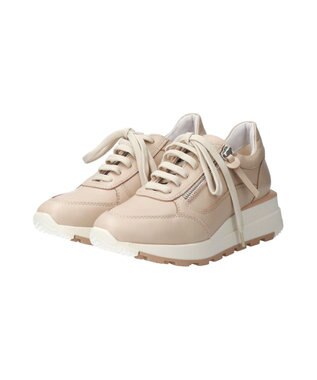 INTER-CHAUSSURES 【QUSHELI】アウトサイドジップレザースニーカー