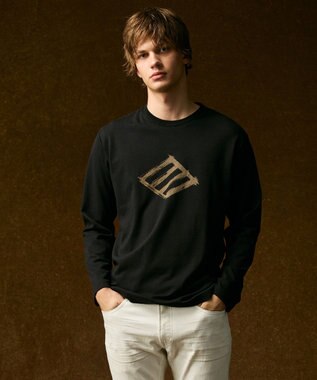 【柔らかな肌触り】ソフトスムースダイヤロゴプリント Tシャツ