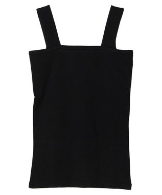Green Parks スクエアリブタンクトップ Black