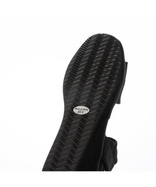 MODE ET JACOMO <D'ICI>ストレッチクロスウェッジサンダル ブラック