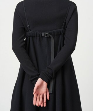 ATON ROYAL FLEECE | ビスチェドレス BLACK