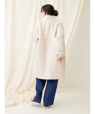 CRAFT STANDARD BOUTIQUE ボア＆キルティングスタンドコート Ivory