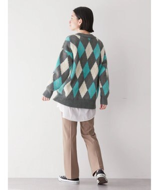 AMERICAN HOLIC バイパチアーガイルニットプルオーバー Gray Mixture