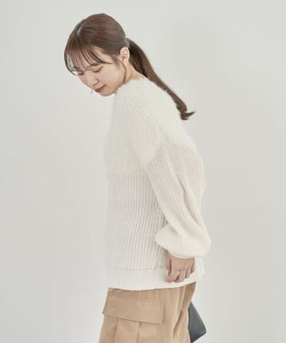 Green Parks ・Ｐｅｔｉｔ　Ｆｌｅｕｒ　シャギーキリカエニット Off White