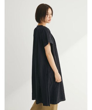 Green Parks Ｉ　パッチワーク刺繍チュニック Black