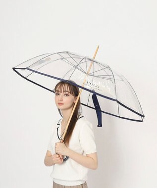 MOONBAT POLO RALPH LAUREN（ポロ ラルフローレン） 長傘 ビニール傘 BEAR ポロベア 10本骨 ネイビーブルー