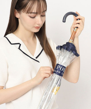 MOONBAT POLO RALPH LAUREN（ポロ ラルフローレン） 長傘 ビニール傘 BEAR ポロベア 10本骨 ネイビーブルー