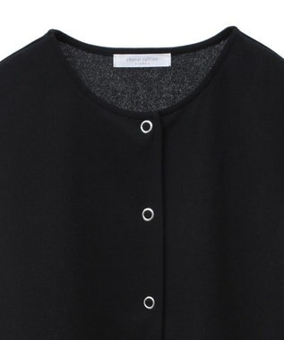 Green Parks カットジョーゼットペプラムベスト Black