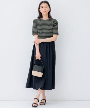 23区 VIOLAd'ORO MIRO スクエアバスケット バッグ ブラック