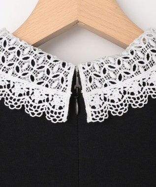 組曲 S 【先行予約・2WAY】レース襟フレンチテリー ワンピース ブラック系