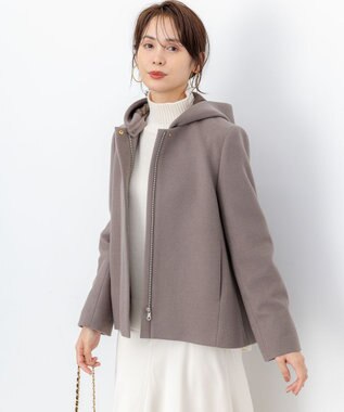 組曲 L ウールモッサ ショートコート ブラウン系