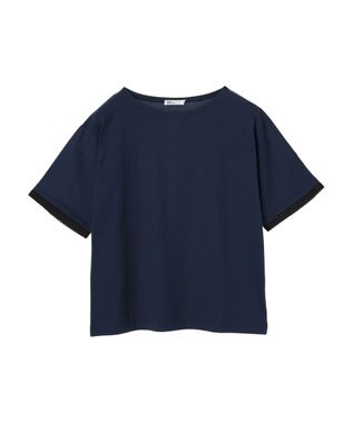 CRAFT STANDARD BOUTIQUE 【ＵＶカット】布帛切り替えプルオーバー Navy