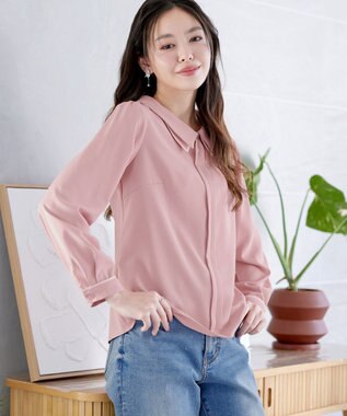 Tiaclasse レイヤードカラーブラウス ピンク