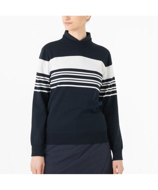 ZERO HALLIBURTON 【セットアップ可能】 ホールガーメントモックネックロングシャツセーター ZHG-W4A 7b 82878 ゴルフウェア ネイビー