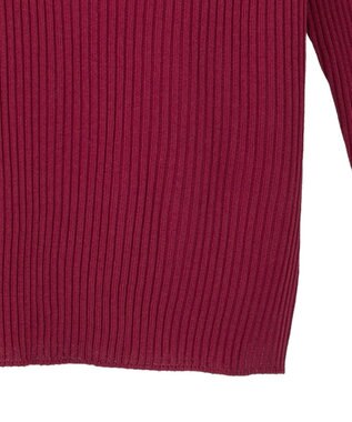 earth music&ecology 【洗濯機洗い可】スクエアホルターネックリブプルオーバー Bordeaux
