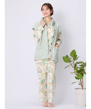 Wing ベスト フリース素材 あったか 冬 3分袖 レディース EX2071 ウイング／ワコール