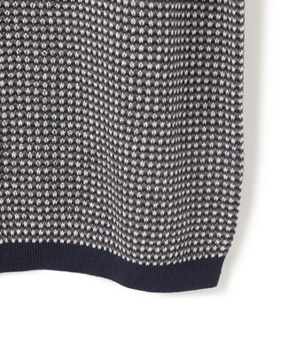 J.PRESS MEN 【HTBRID LINEN】スキッパーニット ポロシャツ ネイビー系1