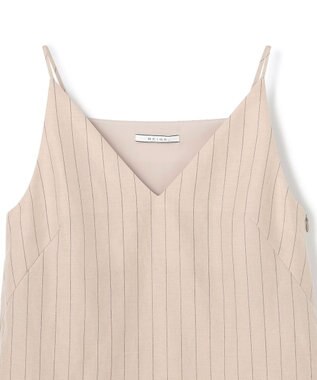 BEIGE， ERYTH / リネンストライプ キャミソール Flax × Bordeaux