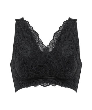 BRADELIS New York 【BRADELIS Me / ノンワイヤー・バストアップ】 カシュクールレーシィナイトブラ ブラック