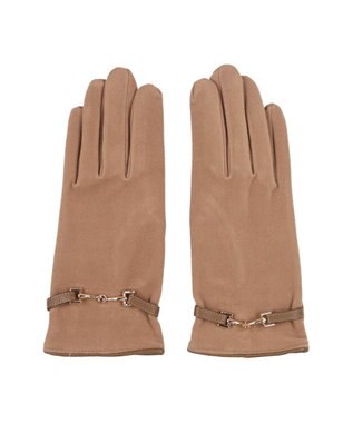 UNBILLION カシュネ cache nez / ビット金具付きジャージー手袋 ブラウン
