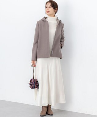 組曲 L ウールモッサ ショートコート ブラウン系