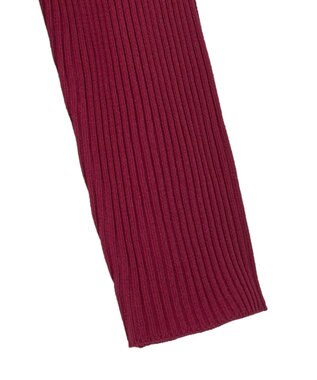 earth music&ecology 【洗濯機洗い可】スクエアホルターネックリブプルオーバー Bordeaux