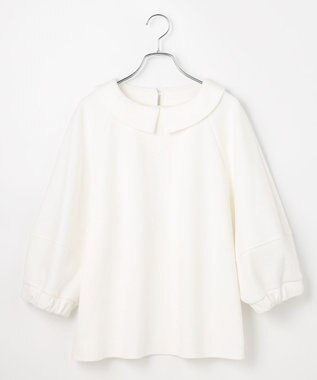#Newans 【セレモニーにも/洗濯機可】ランタンスリーブブラウス ホワイト