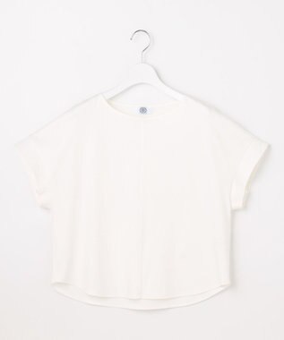 J.PRESS LADIES L 【2WAY】コットンスムース フレンチスリーブ カットソー ホワイト系
