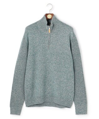 J.PRESS MEN ウール×カシミヤの上質素材【Cash Lamb's Wool】ハーフジップ ニット_25年モデル グリーン系