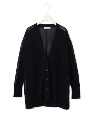 ICB L 【洗える】 ドライシンセティックハイゲージ カーディガン ネイビー系