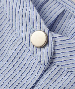 Green Parks タックショートスリーブブラウス Stripe