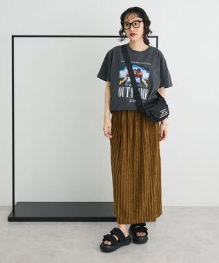 CRAFT STANDARD BOUTIQUE カットジャガードスカート Brown