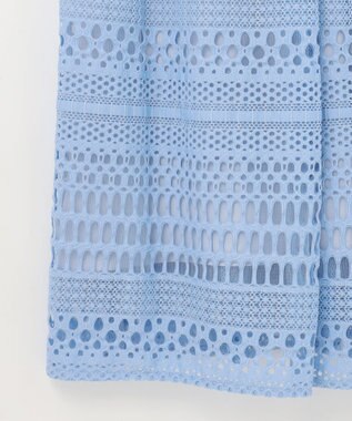 GRACE CONTINENTAL メッシュレースワンピース ブルー