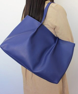 ROOTOTE 1477【合皮:A4サイズ収納】LT.ミディアム.レザレットRE-A 04：ネイビー