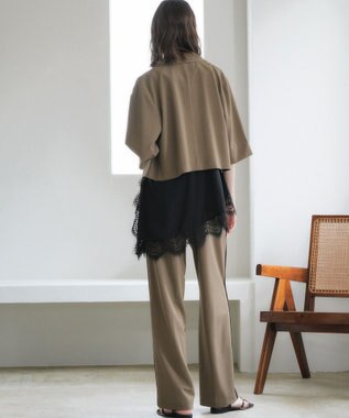 YECCA VECCA ハーフスリーブクロップドジャケット Brown