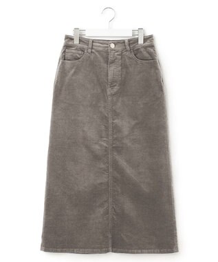 23区 【洗える】23区DENIM ベルベットストレッチ Aライン スカート トープ