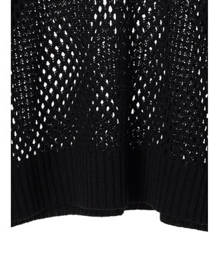 Green Parks ラインメッシュニットプルオーバー Black