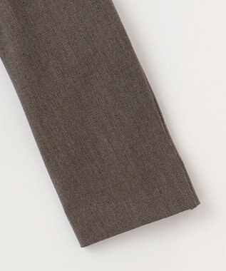 J.PRESS LADIES T/Rアルガンシルク ノーカラー ジャケット ブラウン系