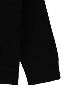 WEGO グラフィックプリントニットパーカー ブラック