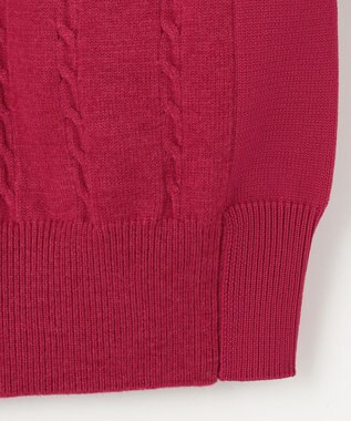 23区GOLF 【WOMEN】【洗える】ストレッチカラー ニット オールドローズ系