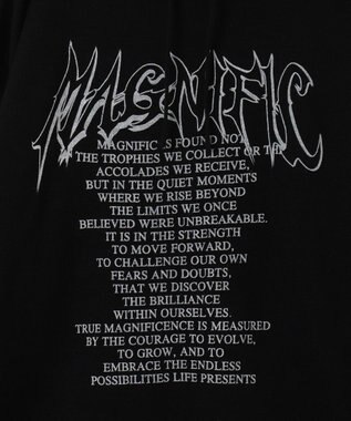 WEGO グラフィックプリントニットパーカー ブラック