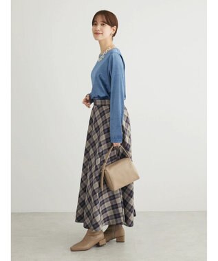 Green Parks ・ＥＬＥＮＣＡＲＥ　ＤＵＥ　ベロアクルーロングＴＥＥ Blue